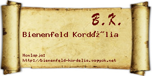 Bienenfeld Kordélia névjegykártya