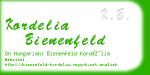 kordelia bienenfeld business card